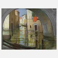S. Sundström, Partie in Venedig, Ölpastell