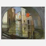 S. Sundström, Partie in Venedig, Ölpastell