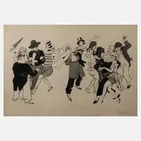 Carl Reiser, Ein Faschingsbild, Tusche