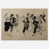 Carl Reiser, Ein Faschingsbild, Tusche