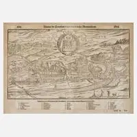Sebastian Münster, Ansicht von Plauen, Zeichnung