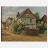 Walter Damm, Haus Kornblume, Öl auf Pappe