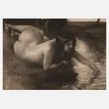 Prof. Max Pietschmann, Am Weiher, 1900, Radierung auf gewalztem Chinapapier