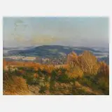 Albin Schlehahn, "Herbst bei Röttis", 1931, Öl auf Leinwand
