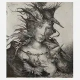 Heinz Zander, "Schutzmantelmadonna für die ...", 1978, Radierung
