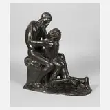Constantin Meunier, "Der verlorene Sohn", Bronze in mehreren Schichten dunkel patiniert