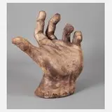 Tonin, große Terrakotta-Skulptur geöffnete Hand