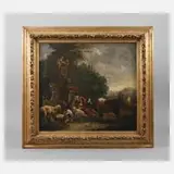 Bukolische Szene, Barock, Öl auf Leinwand