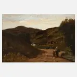 John Armstrong, "Landstraße in Wales", Öl auf Karton