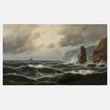 Max Jensen, Steilküste bei stürmischer See