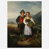 Emil Rau, Heimkehr von der Ernte, Öl auf Leinwand