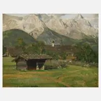 Helmut Bachrach-Barée, "Loferer Steinberge", 1962, Öl auf Malpappe