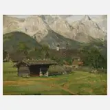 Helmut Bachrach-Barée, "Loferer Steinberge", 1962, Öl auf Malpappe