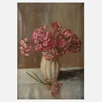 Else von Beck, Rosa Primeln, 1916, Öl auf Leinwand