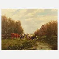 Frans Beckers, Kühe auf der Weide, Öl auf Leinwand