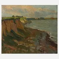 Gertrud Berger, "Küste bei Arkona", Öl auf Karton