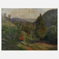 Käthe Bewig, Gebirgslandschaft, 1922, Öl auf Leinwand