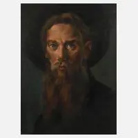 Anton Bischof, Männerportrait, 1942, Öl auf Karton