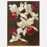 Franz Xaver Braunmiller, Orchideenblüten, Öl auf Leinwand