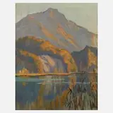 Elfriede Jungk, Das Stanserhorn, Öl auf Pappe