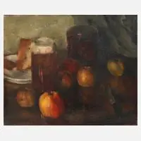 Prof. Rudolf Hinderer, "Fruchtstück", Öl auf Leinwand