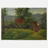 E. Junod, Im Sommer, Öl auf Leinwand und auf Spannrahmen montiert