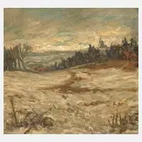 Prof. Walther Klemm, Winterlandschaft, Öl auf Pappe