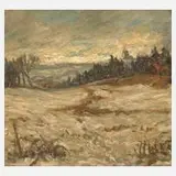 Prof. Walther Klemm, Winterlandschaft, Öl auf Pappe
