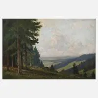 J. Metzler, Partie im Mittelgebirge, Öl auf Leinwand