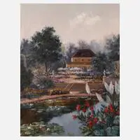 Sepp Mitterbiller, Botanischen Garten in München, Öl auf Leinwand
