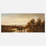 Friedrich Karl Thauer, Bukolische Landschaft, Öl auf Leinwand