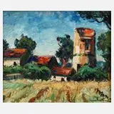 Prof. Maurice Vagh Weinmann, Sonniger Dorfrand, Öl auf Leinwand