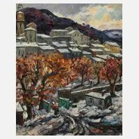 Stadt im Winter by Prof. Maurice Vagh Weinmann, Öl auf Leinwand, sold Mar 2022