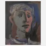 Karl Stengel, Männerportrait, Acryl auf Leinwand