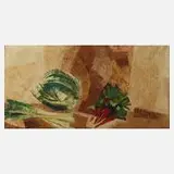 A. Degrune, Gemüsestillleben, Öl auf Leinwand