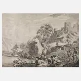 Hans von Aachen, Gebirgslandschaft, Radierung