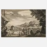 Daniel Marot, "Venitque Salutifer Urbi", Radierung mit Kupferstich auf kräftigem Bütten mit Wasserzeichen in Gestalt eines Fisches