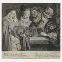 Henri S. Thomassin, Akteure der Comedie Francaise, Kupferstich