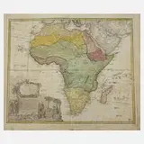 Homanns Erben, Kupferstichkarte Afrika, Kupferstich