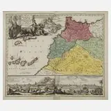 Kupferstichkarte Marokko by Johann Christoph Homann, Kupferstich, sold Mar 2022