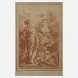 Gilles Demarteau, Allegorie auf den Sommer, Radierung in Crayonmanier