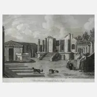 Georg Abraham Hackert, Der Isis-Tempel in Pompeji, Kupferstich