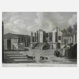 Georg Abraham Hackert, Der Isis-Tempel in Pompeji, Kupferstich
