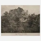 Domenico Quaglio, "Schloss Trausnitz bei Landshut", Radierung