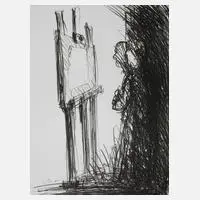 Prof. Georg Eisler, "Der Sammler", Lithographie