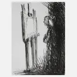 Prof. Georg Eisler, "Der Sammler", Lithographie