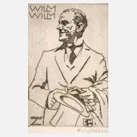 Ludwig Hohlwein, Exlibris Wilhelm Wieninger, Radierung