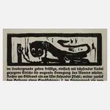 Prof. Emil Nolde, Kettenhund, Holzschnitt