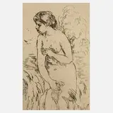 "Baigneuse" by Pierre-Auguste Renoir, Radierung, sold Mar 2022