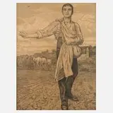 Hans Thoma, "Sämann", 1901, Farblithographie